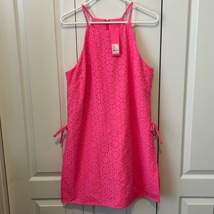 NWT Lilly Pulitzer Pearl Romper Neon Pink